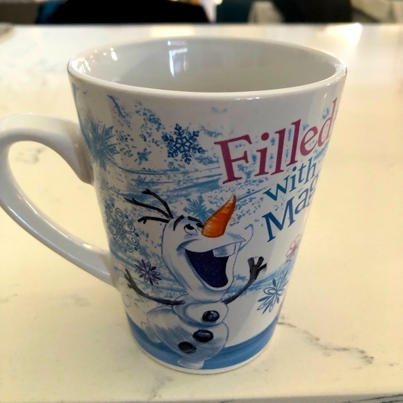 Disney Frozen Movie Mug “Filled with Magic” Olaf Anna Elsa Coffee 12 oz. - Picture 2 of 5